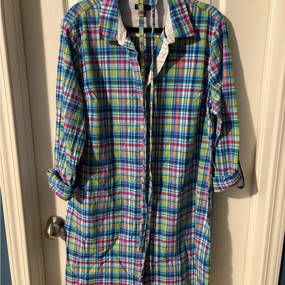 U.S. Polo Assn. Multicolor Plaid Women's Dress